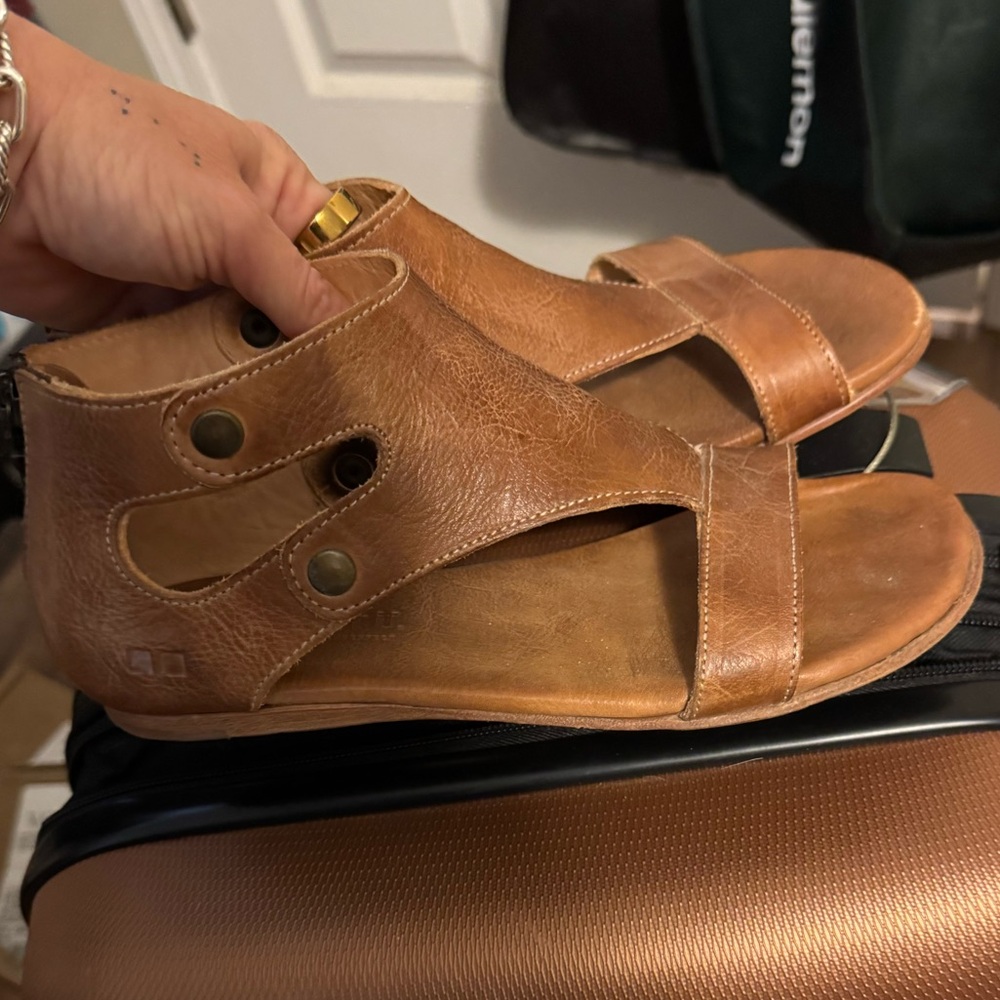 Bed Stu Brown Leather Gladiator Sandals
